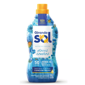 01 amaciante de roupas concentrado doces sonhos 1l girando sol